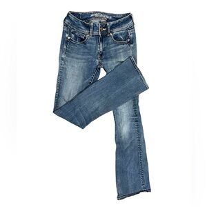 American Eagle Outfitters Women's kickboot super stretch Blue Jeans size 2